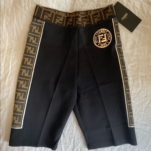 Fendi Black Biker Shorts - NWT